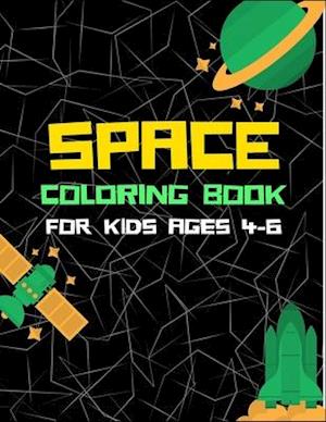 Space Coloring Book for Kids Ages 4-6