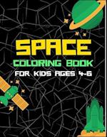 Space Coloring Book for Kids Ages 4-6