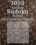 1000 mittlere Sudoku Rätsel für Erfahrene Rätsler