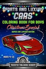 Sports And Luxury Cars Coloring Book For Boys Ages 4-12