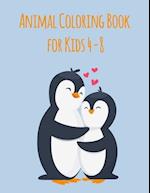 Animal Coloring Book For Kids 4-8