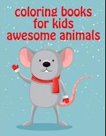 Coloring Books For Kids Awesome Animals