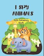 I Spy Animals Kids Coloring Book