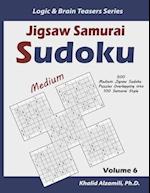 Jigsaw Samurai Sudoku: 500 Medium Jigsaw Sudoku Puzzles Overlapping into 100 Samurai Style 