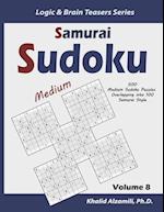 Samurai Sudoku : 500 Medium Sudoku Puzzles Overlapping into 100 Samurai Style 