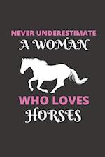 Never Underestimate A Woman Who Loves Horses