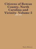 Citizens of Rowan County, North Carolina and Vicinity  Volume 5