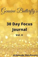 Genuine Butterfly 30 Day Focus Journal 