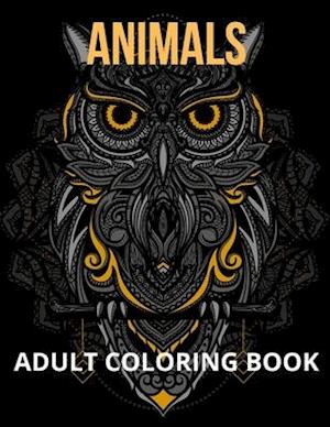 Animals Adult Coloring Book: Stressless Coloring Book | Adult Coloring Book Stress Relief | Adult Coloring Designs Stress