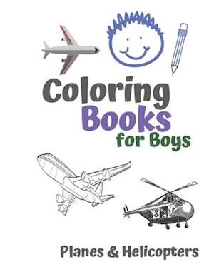 Coloring Books for Boys Planes & Helicopters