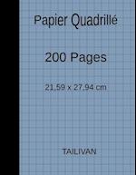 Papier Quadrillé 200 Pages 21,59 x 27,94 cm