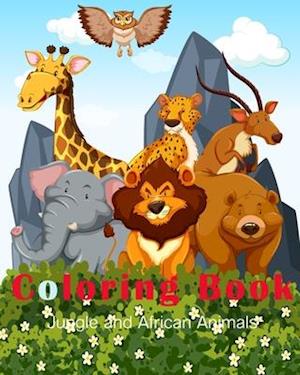 Jungle and African Animals Coloring Book