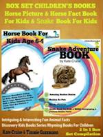 Box Set Children's Books: Horse Picture & Horse Fact Book For Kids & Snake Book For Kids: 2 In 1 Box Set: Intriguing & Interesting Fun Animal Facts - Discovery Kids Books & Rhyming Books For Children