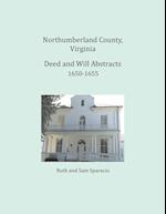 Northumberland County, Virginia Deed and Will Abstracts 1650-1655