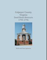 Culpeper County, Virginia Deed Book Abstracts 1795-1796