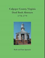 Culpeper County, Virginia Deed Book Abstracts 1778-1779