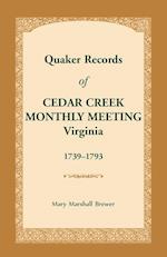 Quaker Records of Cedar Creek Monthly Meeting