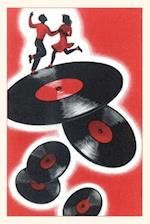 Vintage Journal Couple Dancing on Vinyl Records