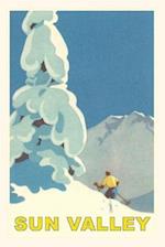 Vintage Journal Skiing in Sun Valley, Idaho Travel Poster
