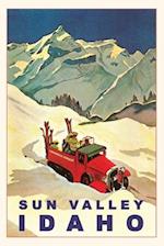 Vintage Journal Sun Valley, Vintage Truck with Skiers