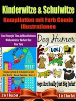 Kinder Bücher: Comic Für Kinder - Kinderwitze & Schulwitze mit Hör Buch: Furz Freestyle Töne Auf Den Höchsten Wolkenkratzer Dächern Von New York & Darüber Hinaus: 2 In 1 Box Set