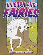 Unicorn and Fairies Coloring Pages