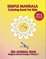 Simple Mandala Coloring Book For Kids