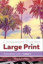 Crossword Puzzles Large Print (Intermediate Level) Vol. 3