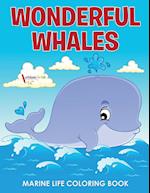 Wonderful Whales Marine Life Coloring Book