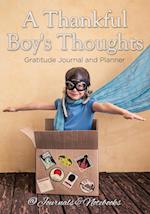 A Thankful Boy's Thoughts. Gratitude Journal and Planner