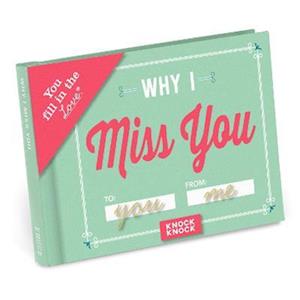 Knock Knock Why I Miss You Book Fill in the Love Fill-in-the-Blank Book & Gift Journal