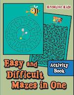 Easy and Difficult Mazes in One Activity Book