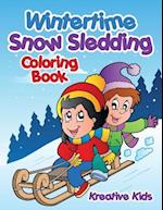 Wintertime Snow Sledding Coloring Book