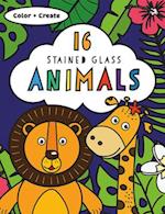 Stained Glass Coloring Animals