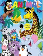 Animal Coloring Book For Kids Ages 4-8