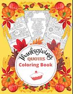 Thanksgiving Quotes Coloring Book