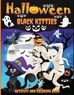 Halloween Black Kitties Activity and Coloring Book