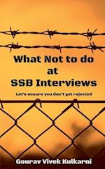 What Not to do at SSB Interviews