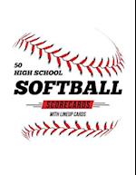 50 High School Softball Scorecards With Lineup Cards