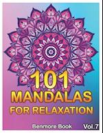 101 Mandalas For Relaxation: Big Mandala Coloring Book for Adults 101 Images Stress Management Coloring Book For Relaxation, Meditation, Happiness and