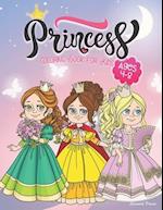 Princess Coloring Book for Kids Ages 4-8