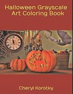 Halloween Grayscale Art Coloring Book