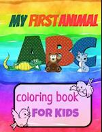 My First Animal ABC Coloring Book For Kids