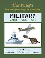 Military Land Sea Air Coloring Book for Adults