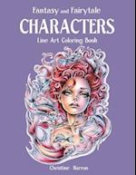 Fantasy and Fairytale CHARACTERS Line Art Coloring Book