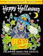 Happy Halloween Coloring Book for Adults