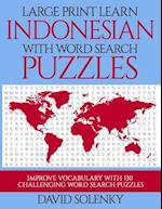 Large Print Learn Indonesian with Word Search Puzzles