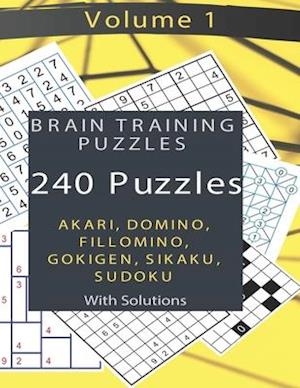 Brain Training Puzzles - Akari, Domino, Fillomino, Sudoku, Sikaku, Gokigen - Volume 1