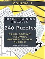 Brain Training Puzzles - Akari, Domino, Fillomino, Sudoku, Sikaku, Gokigen - Volume 1