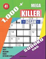 1,000 + Mega jigsaw killer sudoku 6x6